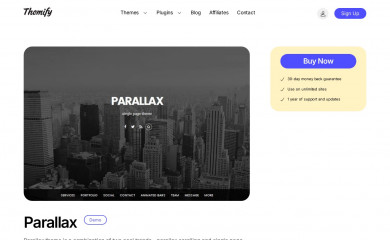 Themify Parallax screenshot