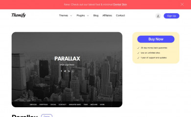 Themify Parallax screenshot