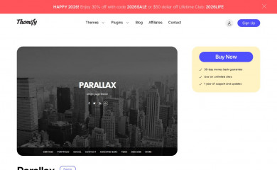 https://themify.me/themes/parallax screenshot