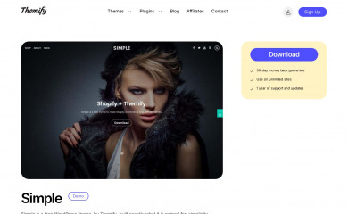 https://themify.me/themes/simple screenshot