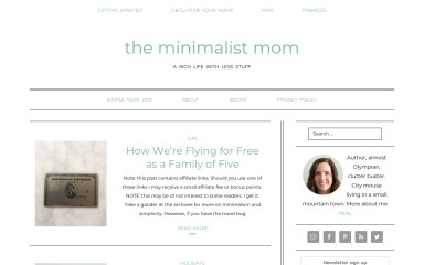 theminimalistmom.com screenshot