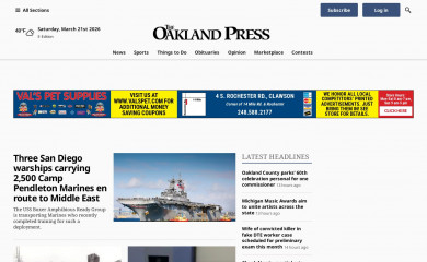 theoaklandpress.com screenshot