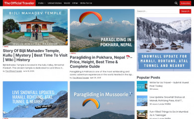 theofficialtraveler.com screenshot
