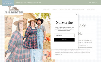 theoklahomahomesteader.com screenshot