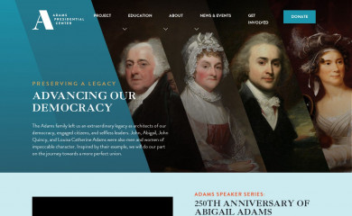 theadamspresidentialcenter.org screenshot