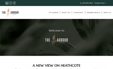 thearbourheathcote.com.au screenshot