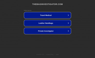 thebaginvestigator.com screenshot
