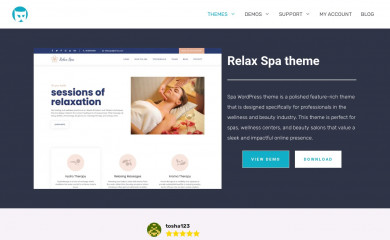 https://thebootstrapthemes.com/relax-spa/ screenshot
