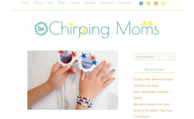 thechirpingmoms.com screenshot