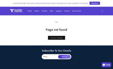 Classic Ecommerce screenshot