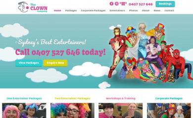 theclowncompany.com.au screenshot