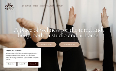 thecoreeffectpilates.com screenshot