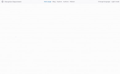 thedisruptiondepartment.org screenshot