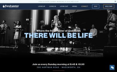 thefreshwater.church screenshot