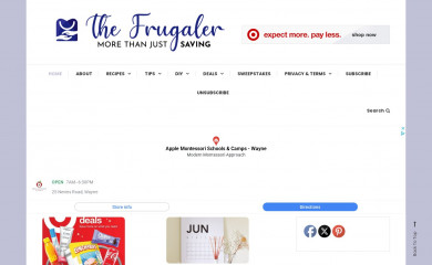 thefrugaler.com screenshot