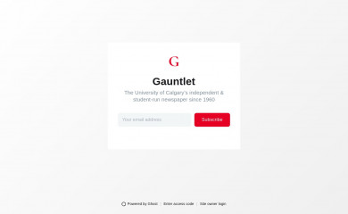 thegauntlet.ca screenshot