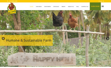 thehappyhensfarm.com screenshot