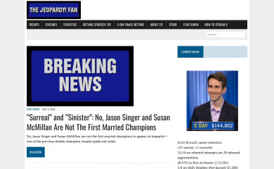 thejeopardyfan.com screenshot