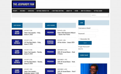 thejeopardyfan.com screenshot