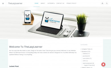 thelazylearner.com screenshot