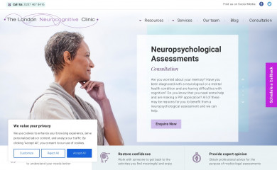 thelondonneurocognitiveclinic.co.uk screenshot