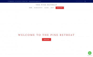 thepineretreat.in screenshot