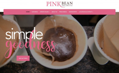 thepinkbeancoffee.com screenshot