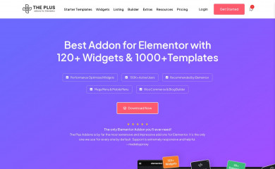 theplusaddons.com screenshot