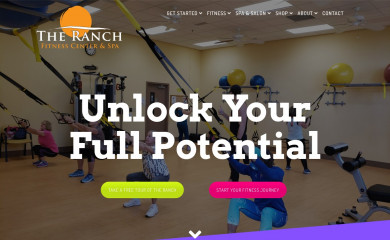 theranchfitnessspa.com screenshot