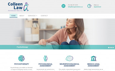 therapyinmind.co.za screenshot
