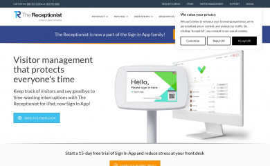 thereceptionist.com screenshot