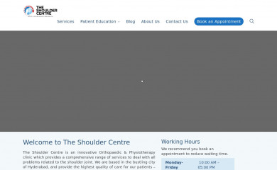 theshouldercentre.com screenshot
