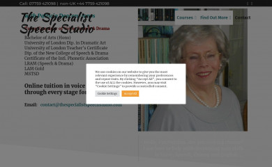 thespecialistspeechstudio.com screenshot