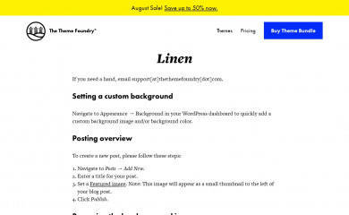 Linen PRO Child Theme screenshot