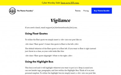 Vigilance screenshot