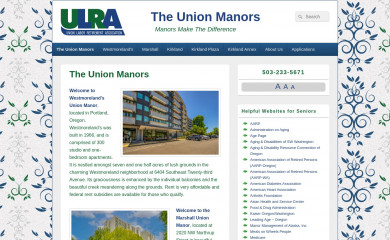 theunionmanors.org screenshot