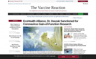 thevaccinereaction.org screenshot