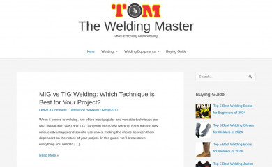 theweldingmaster.com screenshot