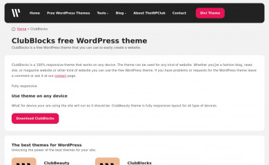 https://thewpclub.com/clubblocks-wordpress-theme/ screenshot