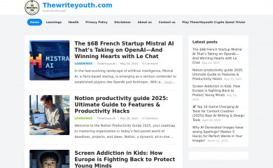 thewriteyouth.com screenshot