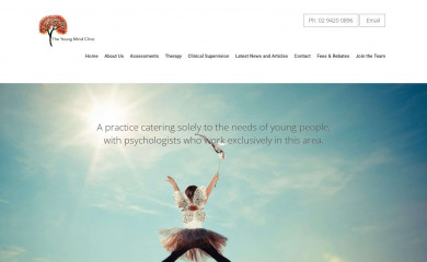 theyoungmindclinic.com screenshot