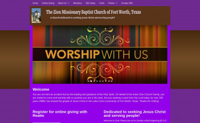 thezionbaptistchurch.org screenshot