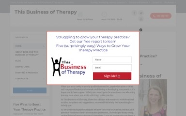 thisbusinessoftherapy.com screenshot