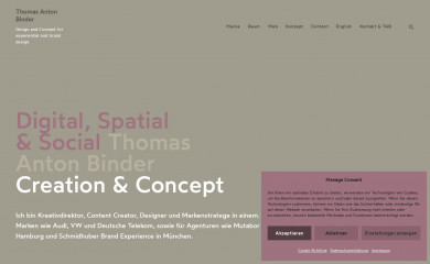 thomasantonbinder.com screenshot