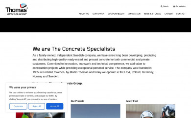 thomasconcretegroup.com screenshot