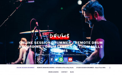 thommillsdrums.co.uk screenshot