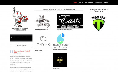 thorntonjuniorfc.com screenshot