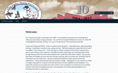 threefeathershunting.com screenshot