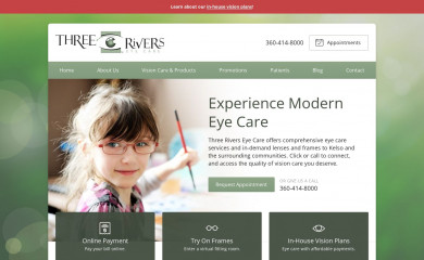 threeriverseyecare.com screenshot