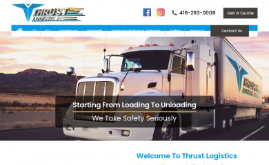 thrustlogistics.com screenshot